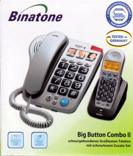 NEU & OVP Senioren Telefon Binatone Big Button Combo II