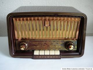 Röhrenradio Philips PHILETTA   B 2 D 13 A   braun   Baujahr 1961