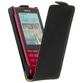 Leder Flip Style Case Tasche f Nokia X3 02 Touch and Type Hülle Etui