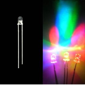 S340   10 Stück LEDs Regenbogen Farben langsamer Lichtwechsel Rainbow