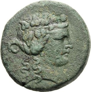 HELIOS Maroneia Bronze Thrace Dionysos Wein Traube Lanze HZ712