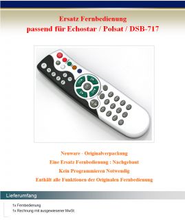 Fernbedienung Echostar DSB 717 Polsat DSB717 Sat Receiver Remote