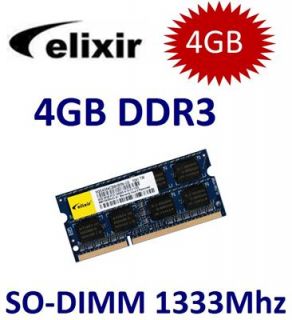 4GB RAM Speicher DDR3 1333 Mhz SODIMM 204pin PC3 10600