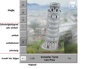 Schreiber Bogen 716   Schiefer Turm von Pisa   Bastelbogen