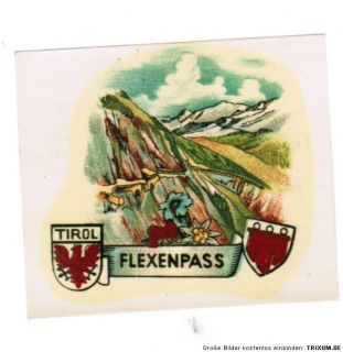 Abziehbild Schiebebild Flexenpass Tirol 50 er Jahre
