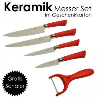 Keramik Messer Set 5 teilig Keramikmesser Universalmesser inkl. gratis