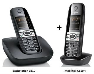Gigaset C610 Basisstation + Mobilteil C610H Duo Festnetz Telefon