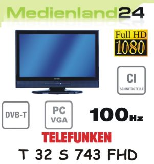Telefunken T32S743 FHD 100Hz LCD TV FULL HD DVB T CI