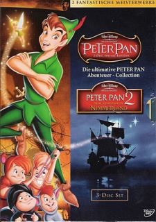 Peter Pan 1 + 2 Box Set (Walt Disney)  3 DVD NEU 271