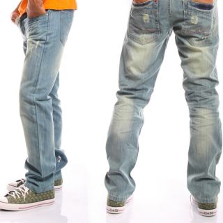 Herren Jeans Slim Denim Used Look Street Wear Vintage