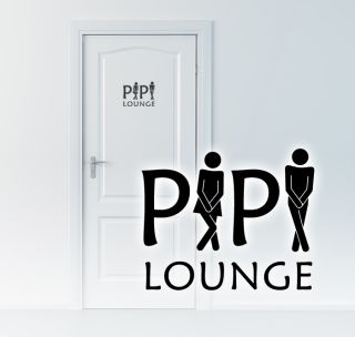 Wandtattoo Sticker Pipi Lounge Piktogramm Mann/Frau W756 Türaufkleber