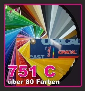 Plotterfolie Folie Oracal 751 Cast 126cm Breite Farben, Metallic