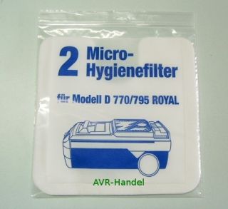 Hygienefilter Lux D 748   795 Royal ( D770 778 790)