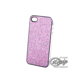 iPhone 4 4S Glitzer Flash Strass Case Cover Schutz Hülle Schale Pink
