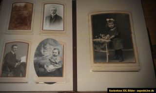 Altes Fotoalbum um 1900 Leder Braun Old photo album in 1900 Leather