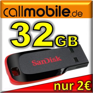 callmobile SIM Karte + 32GB SanDisk Cruzer Blade USB Stick kostenlos