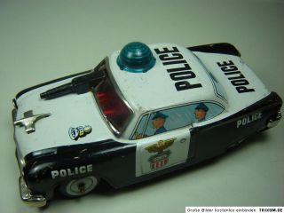 Police Car Blechauto Ko Made in Japan altes Blechspielzeug Polizeiauto