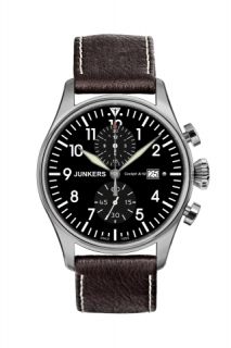 Junkers Uhr 6178 2 Saphirglas, Chronograph, Serie Cockpit JU52 sofort