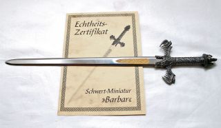 Toledo Minischwert Brieföffner Barbar Schwert sammeln