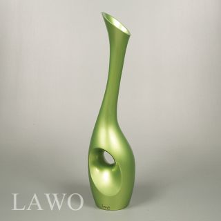 LAWO Lack Design Vase100 Gruen Modern Deko Blumenvase Designer Deco
