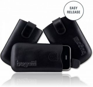 Bugatti Slim Handy Tasche Leder Etui Schwarz Für Samsung Galaxy S3