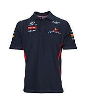 Sebastian Vettel Red Bull Racing Replika/Sponsor Team Polo Shirt blau