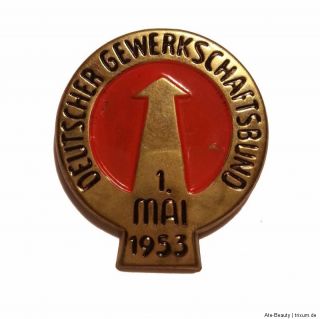 DDR Orden 1 Mai Pin Abzeichen 1953 Deutscher Gewerkschaftsbund
