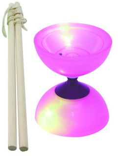 LED Leucht Diabolo pink mit Farbwechsel inkl. Sticks