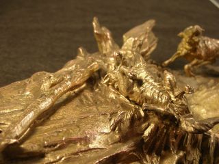 Große Wiener Bronze, Jagdgruppe, Bronze, Kupfer, feuervergoldet