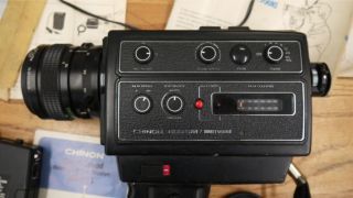 You are bidding on a Chinon 806 SM Direct Sound Super 8 8mm Film Movie