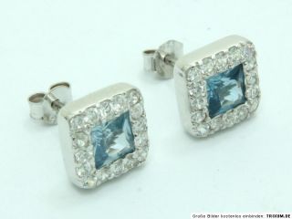 ceed.shop Ohrstecker Smaragd & Diamant 925 rhodiniert 302776