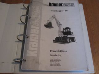 Ersatzteilliste Parts Catalog f Kramer Mobilbagger 812