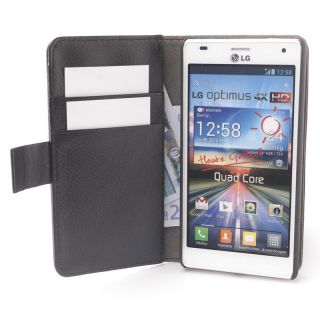 Handytasche für LG P880 Optimus 4X HD Leder Schwarz Tasche Case Etui