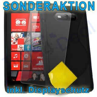 Case S CURVE SCHWARZ +Displayschutz Folie für NOKIA Lumia 820