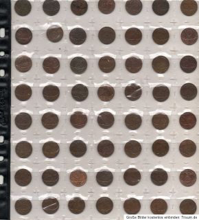Drittes Reich 1,  2,  5,  10 Reichspfennig unsortiert 112 Münzen mit