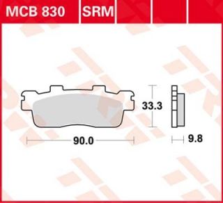 470564 Lucas TRW Bremsbeläge MCB 830 SRM hinten KYMCO Super Dink 125
