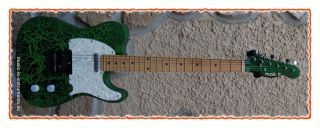 music is E Gitarre TL vintage grün schwarz krakeliert mit GHS Saiten