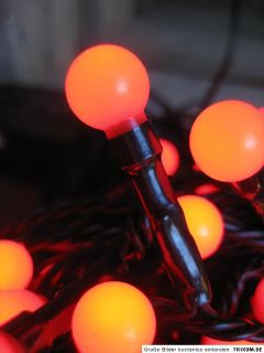 80 LED Lichterkette Berry Lights Weiss o. Rot Weihnachtsdeko Aussen