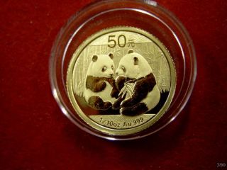 Sie erhalten eine 1/10 oz 50 Yuan Gold China Panda 2009 in Münzdose.
