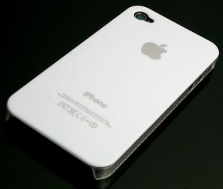 iPhone 4 4G Hülle Hart Cover Tasche Case Schale Weiß