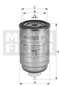 MANN Filter Kraftstoff Filter Dieselfilter WK 842