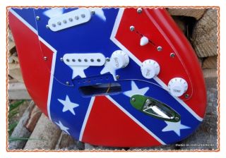 Gitarren Korpus / Body stratocaster South flag + Pickguard Pickups