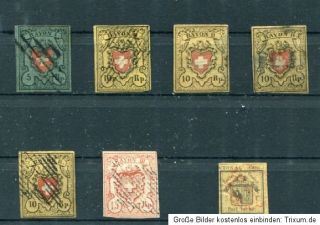 Schweiz/Helvetia Sammlung Rayon I + II + III, Genfer Wappen falsch BPP