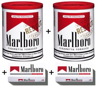 2x Marlboro Red, 120g (Zigarettentabak) + 2x Marlboro Red 200er