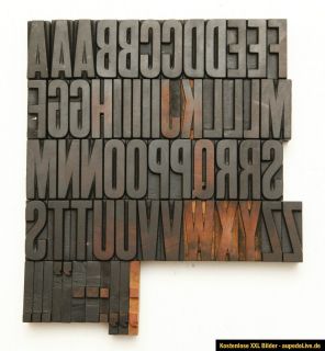 8c   Holzbuchstaben Antik, Holzlettern   Letterpress Wood Type   61 St