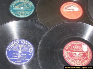 15 uralte Grammophon Platten um 1900 , englische Schellack