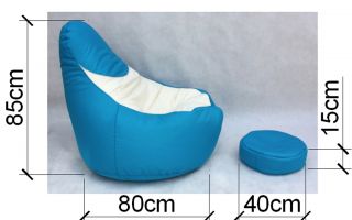 Sitzsack Sessel Sofa Loungesessel blau