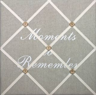 Memoboard Moments to remember aus Stoff / Vintage / Shabby