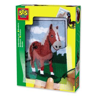 Stickpackung Pferd Sticken Stickerei Stickvorlage Bastelset Stickbild
