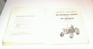 Traktor David Brown 880 Ersatzteilkatalog original